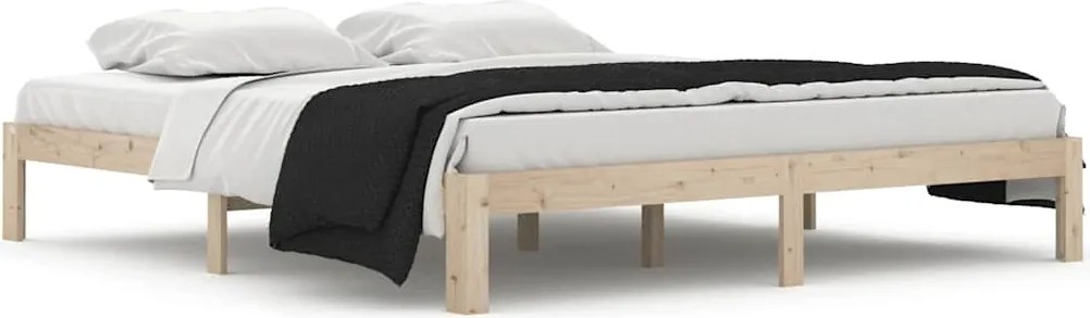 vidaXL Cadru de pat Super King, 180x200 cm, lemn masiv