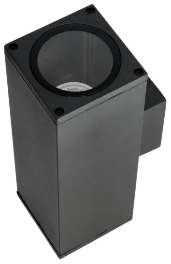 Aplică de exterior 2xGU10/35W/230V IP54 negru dreptunghiular