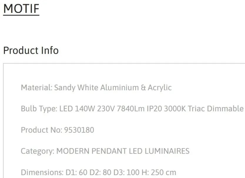 Lustra LED dimabila design circular MOTIF 3 ring alb