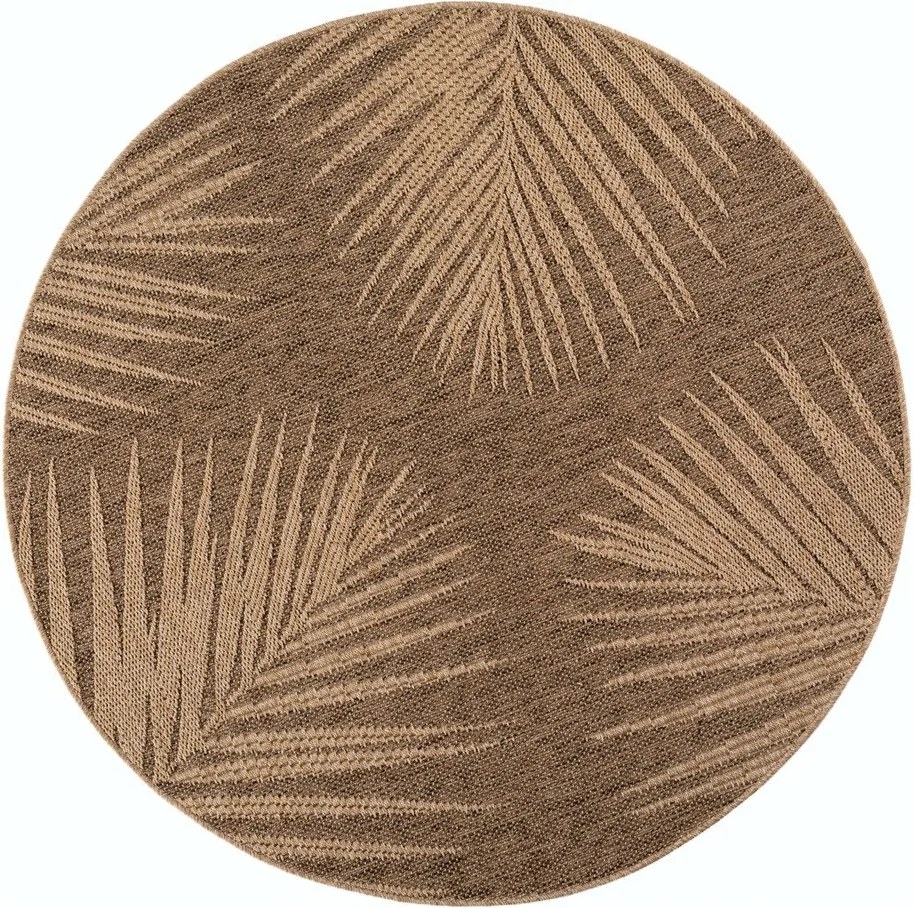 Covor pentru exterior și interior maro rotund ø 160 cm Timber 1403 – Ayyildiz Carpets