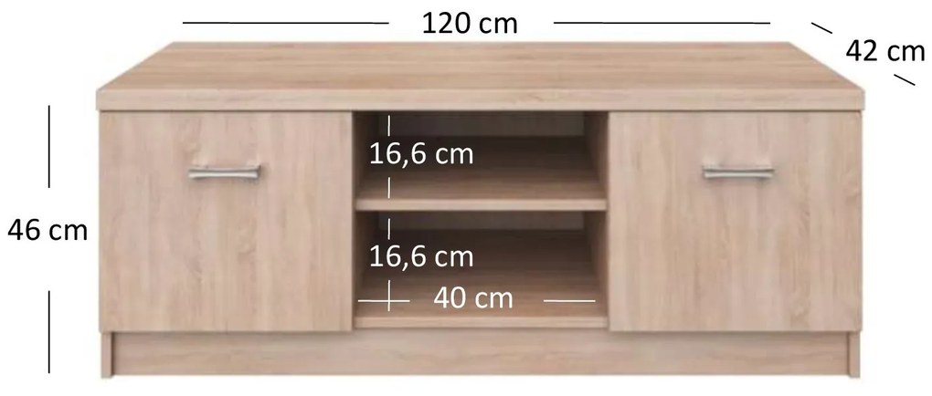 Masă TV Tianna (Stejar sonoma). 1053328