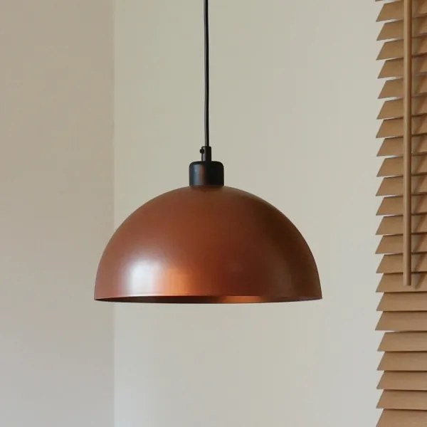 Duolla - Lustră suspendată pe cablu IRONLINE 1xE27/15W/230V Ø27 cm, cupru/negru