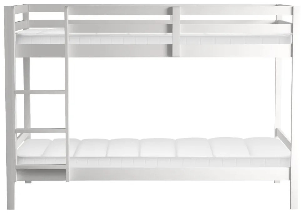 Pat etajat pentru copii 90 cm Invocato (alb) (cu somieră). 1116361