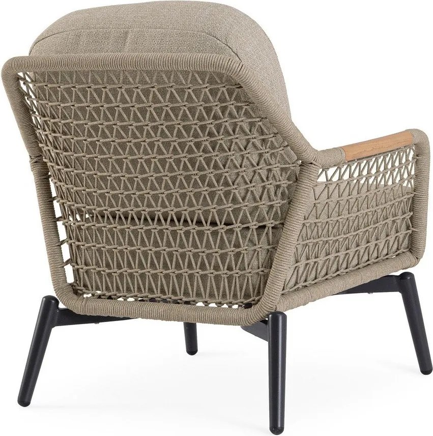 Fotoliu de grădină maro deschis din metal Eulero – Bizzotto