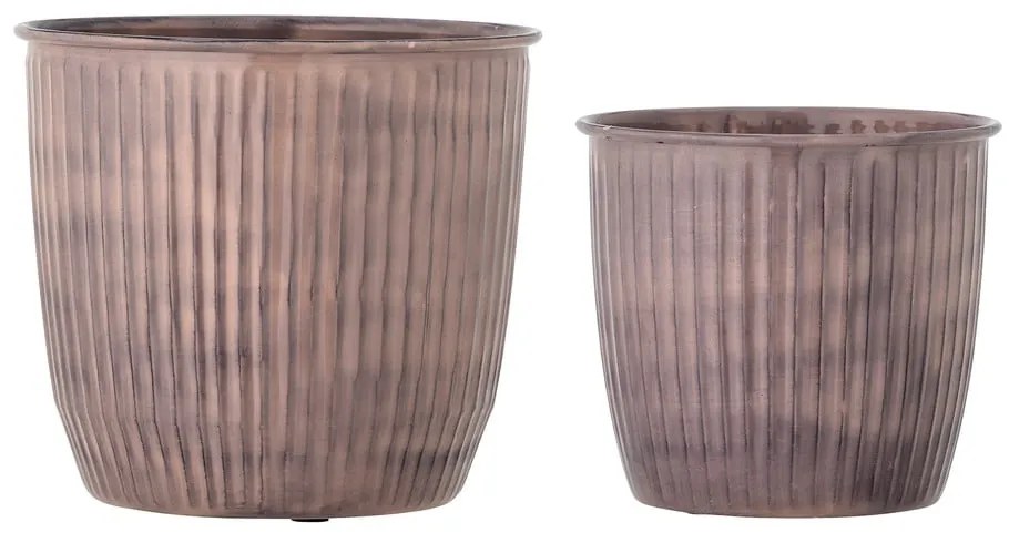 Ghivece decorative 2 buc. din metal ø 21,5 cm Kenzie – Bloomingville