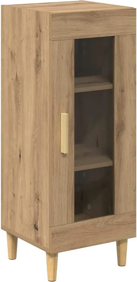 vidaXL Bufet Stejar Artizanal 34.5 x 32.5 x 90 cm Lemn compozit