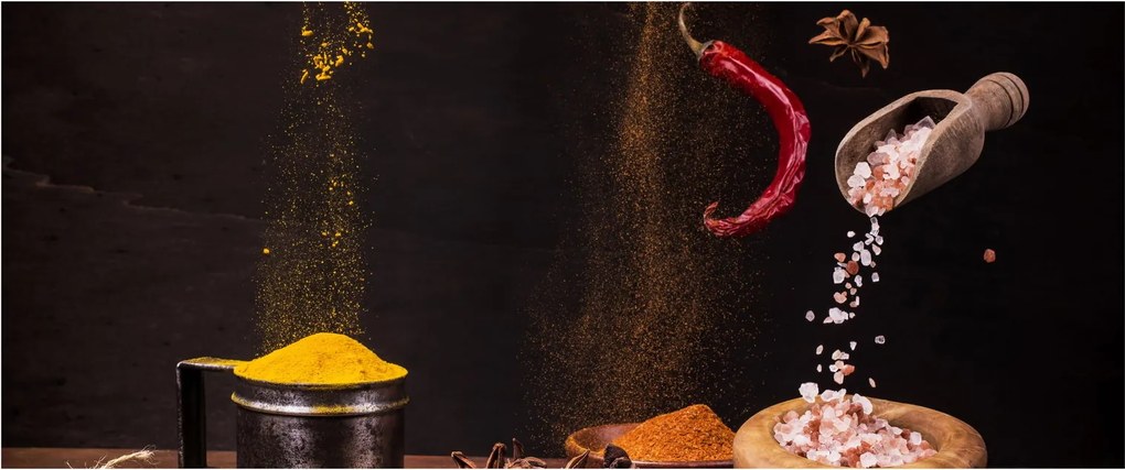 Tablou - Condimente în mișcare (120x50 cm)