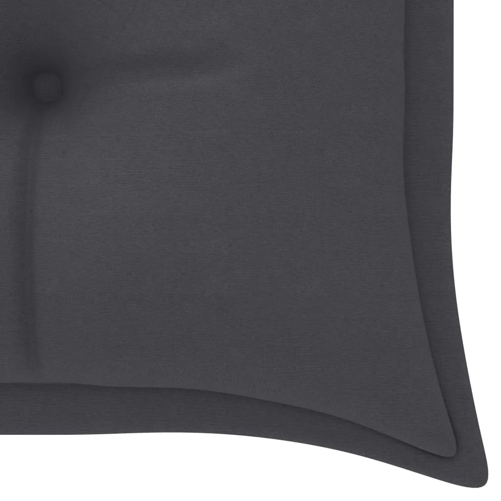 Banca gradina 3 locuri, cu perna, 150 cm, lemn masiv eucalipt Antracit, 150 cm, 1