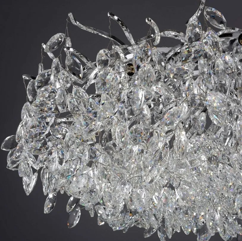 Lustra aplicata design magnific, crom, diametru 80cm, RICICLE