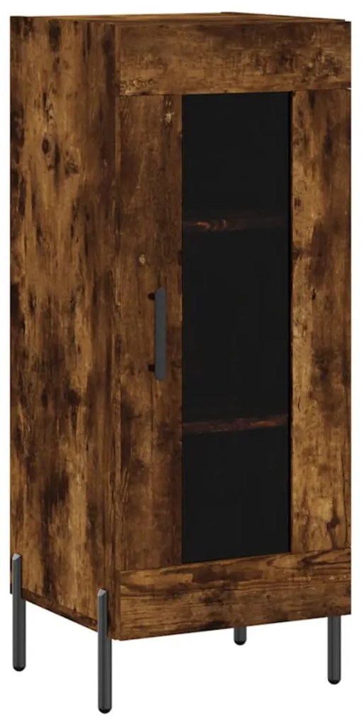 828809 vidaXL Servantă, stejar fumuriu, 34,5x34x90 cm, lemn compozit