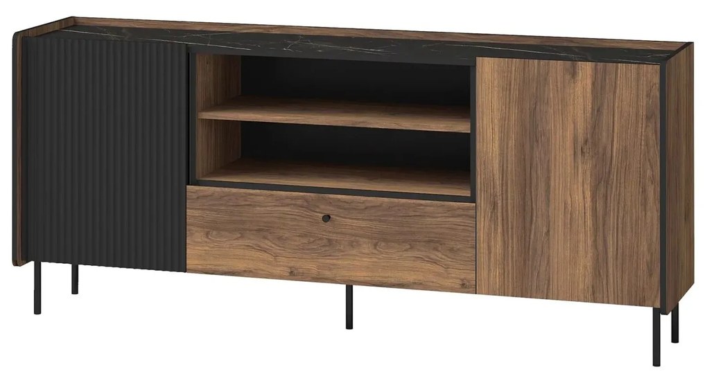 Masă TV Phelan P16 (Nuc warmia + Negru). 1062546