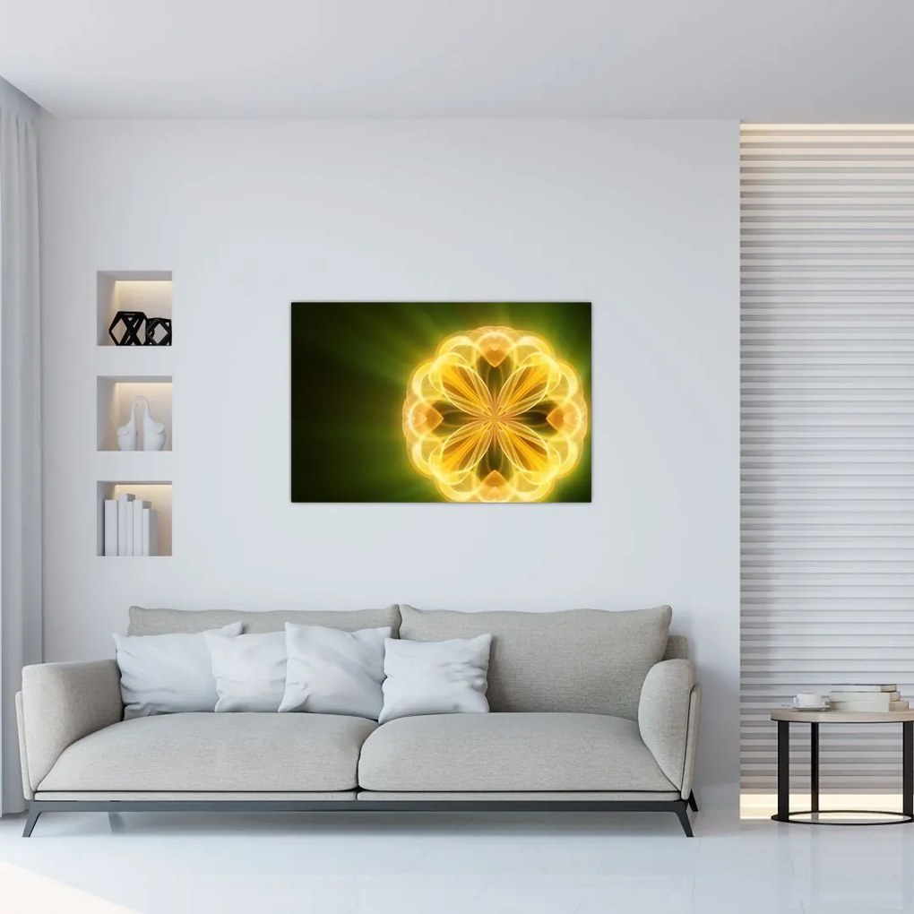 Tablou cu floare galbenă (90x60 cm)