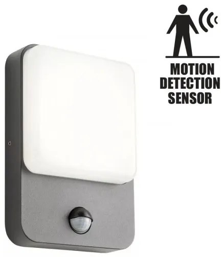 Redo 90133 - Aplica LED de exterior COLIN pentru perete, cu senzor, 9W, 230V, IP54