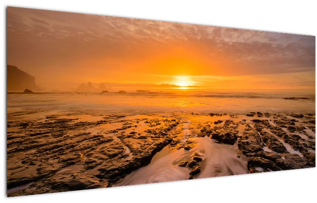 Tablou cu apus de soare (120x50 cm)