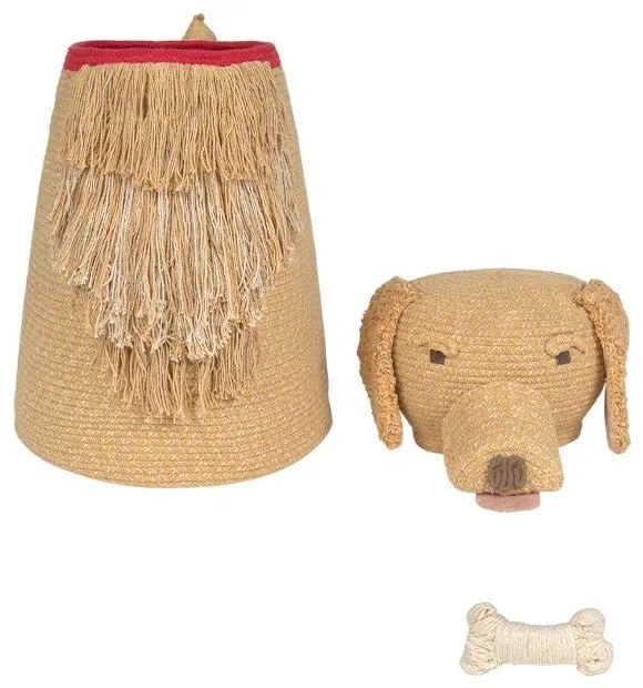 Coș de jucării pentru copii bej din material textil 40x30x55 cm Luna – Lorena Canals