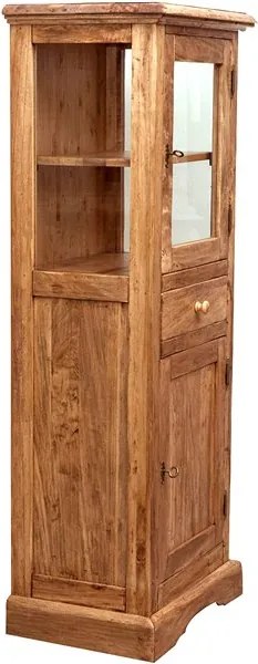 Vitrina,L55 43 H150 cm, 2 usi 1 sertar