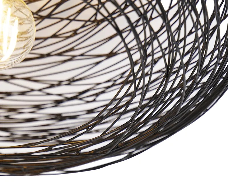 Plafoniera de design neagra ovala - Sarella