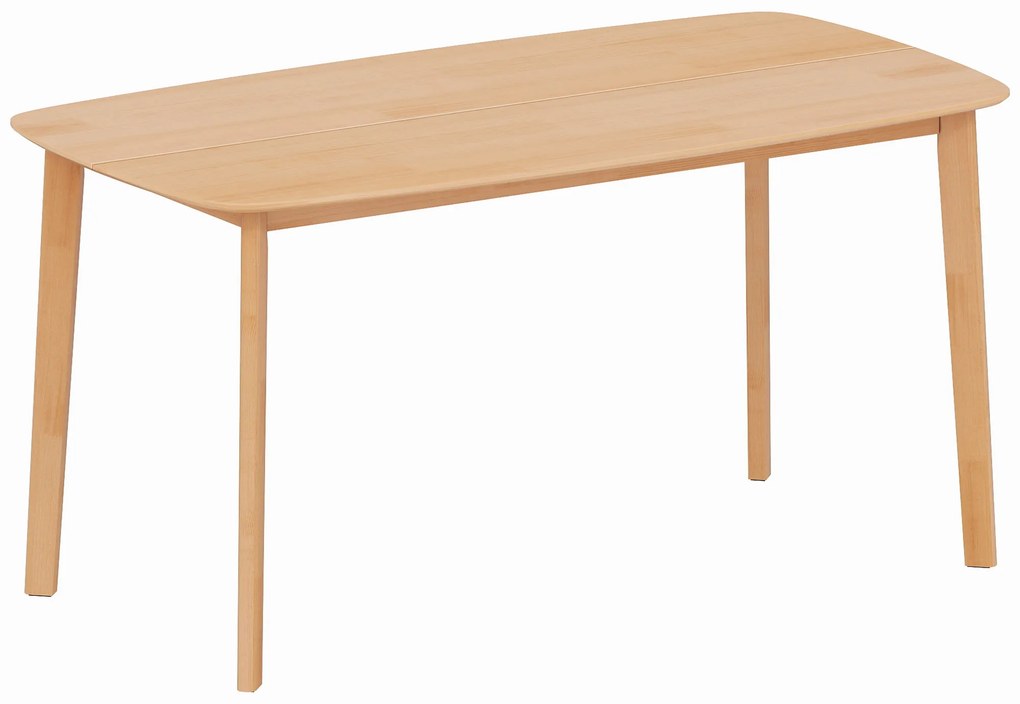 HOMCOM Masă de dining rectangulară pentru 6 persoane masă de bucătărie 150 cm din lemn masiv 150 x 80 x 76 cm lemn natural | Aosom Romania
