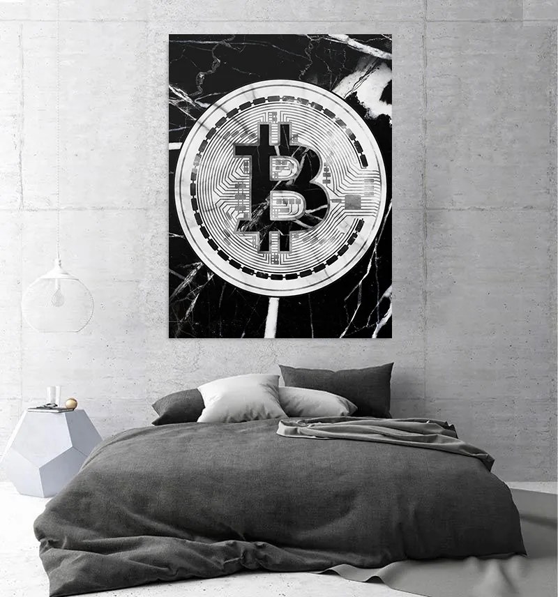 Tablou canvas Bitcoin Diagram 120x80 cm