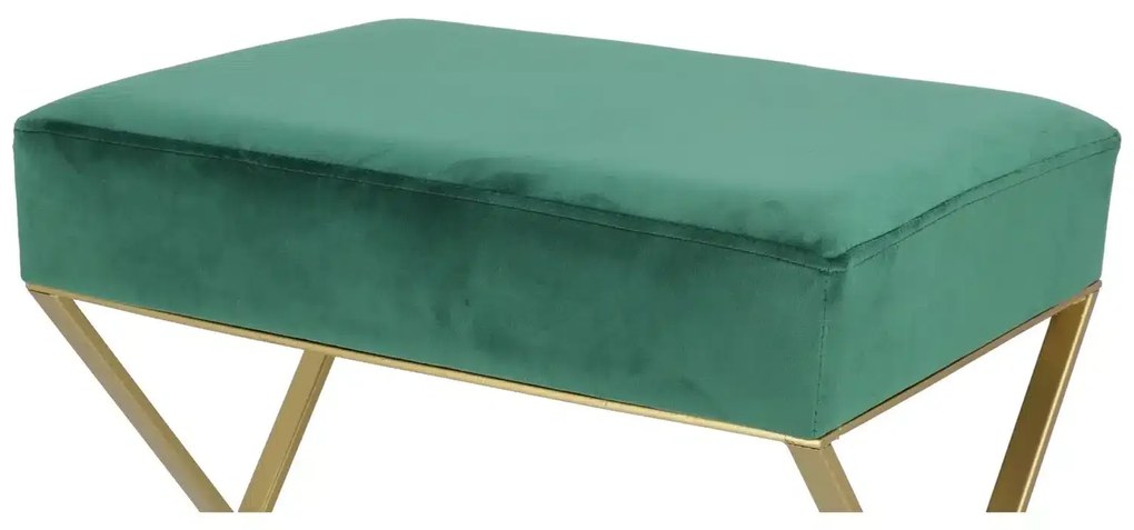 Bancuta eleganta din catifea cu baza metalica aurie, design modern 51x35x53 cm - ROZ - 51x35x53 cm - Baza metalica aurie