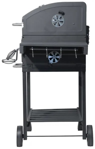 Grătar negru cu cărbuni