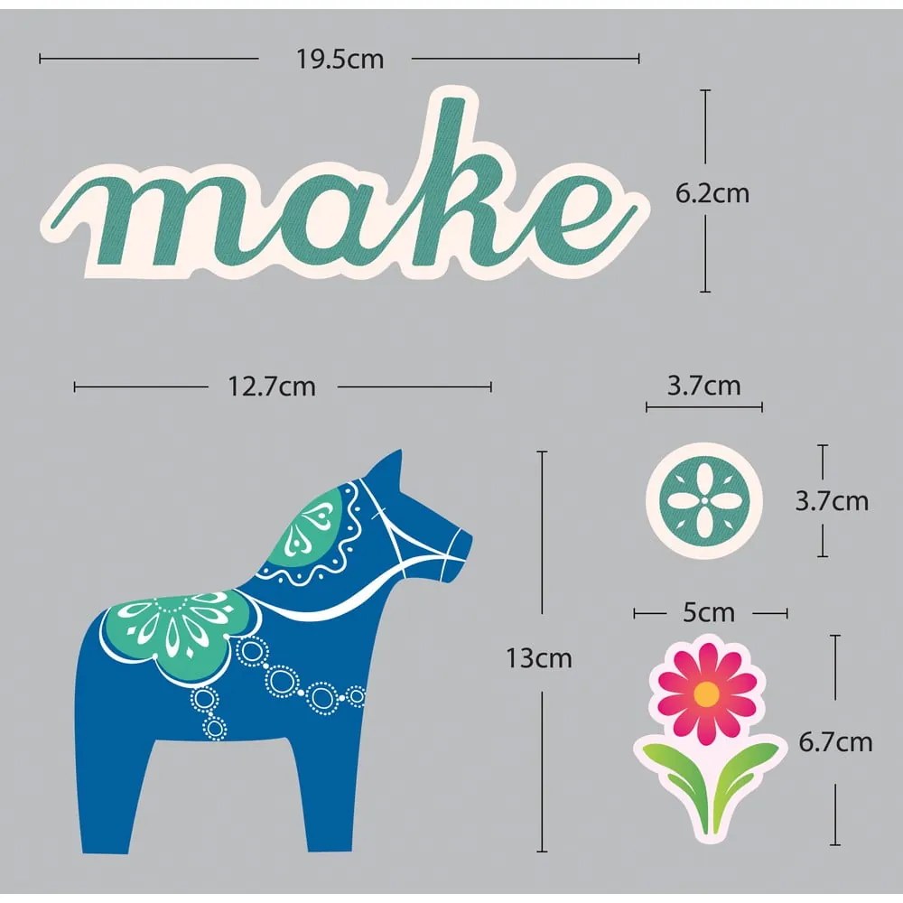 Autocolant Fanastick Small Colorfull Horses