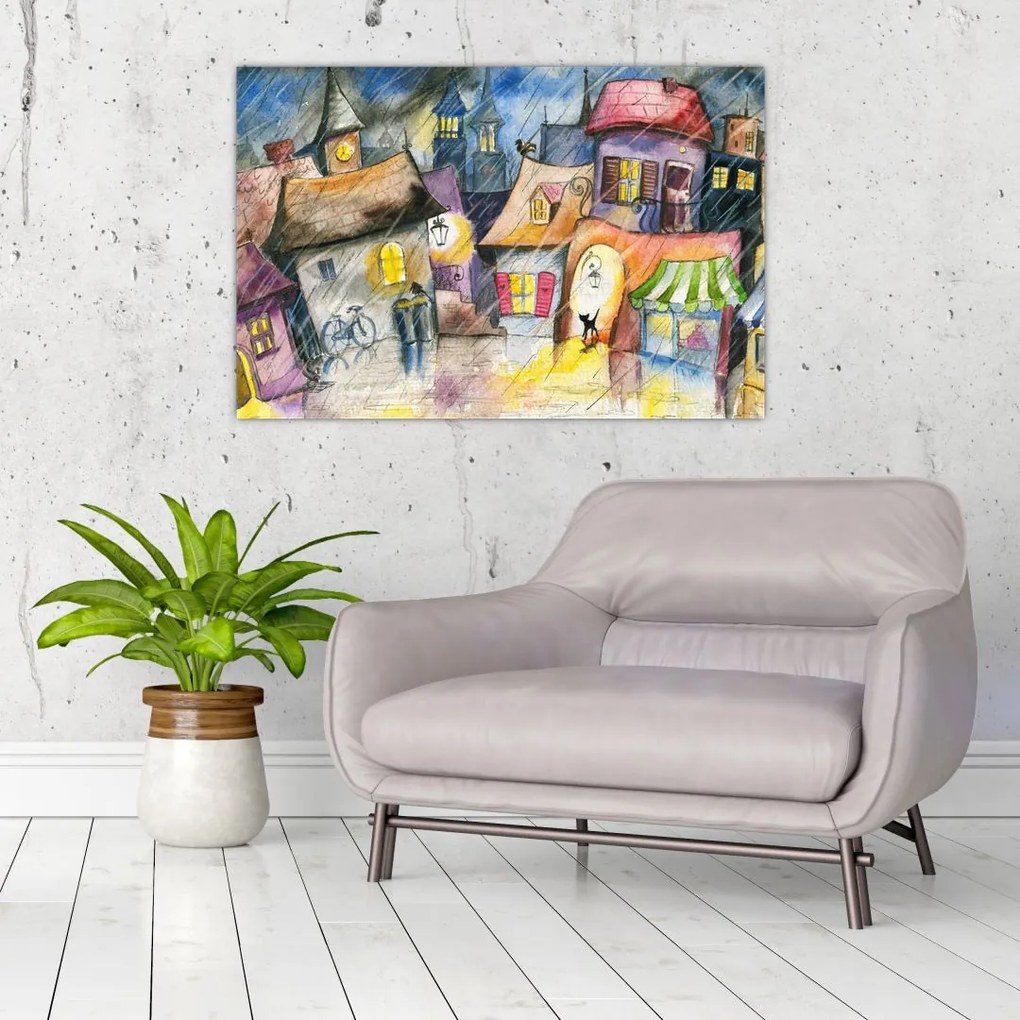 Tablou - Oraș western (90x60 cm)
