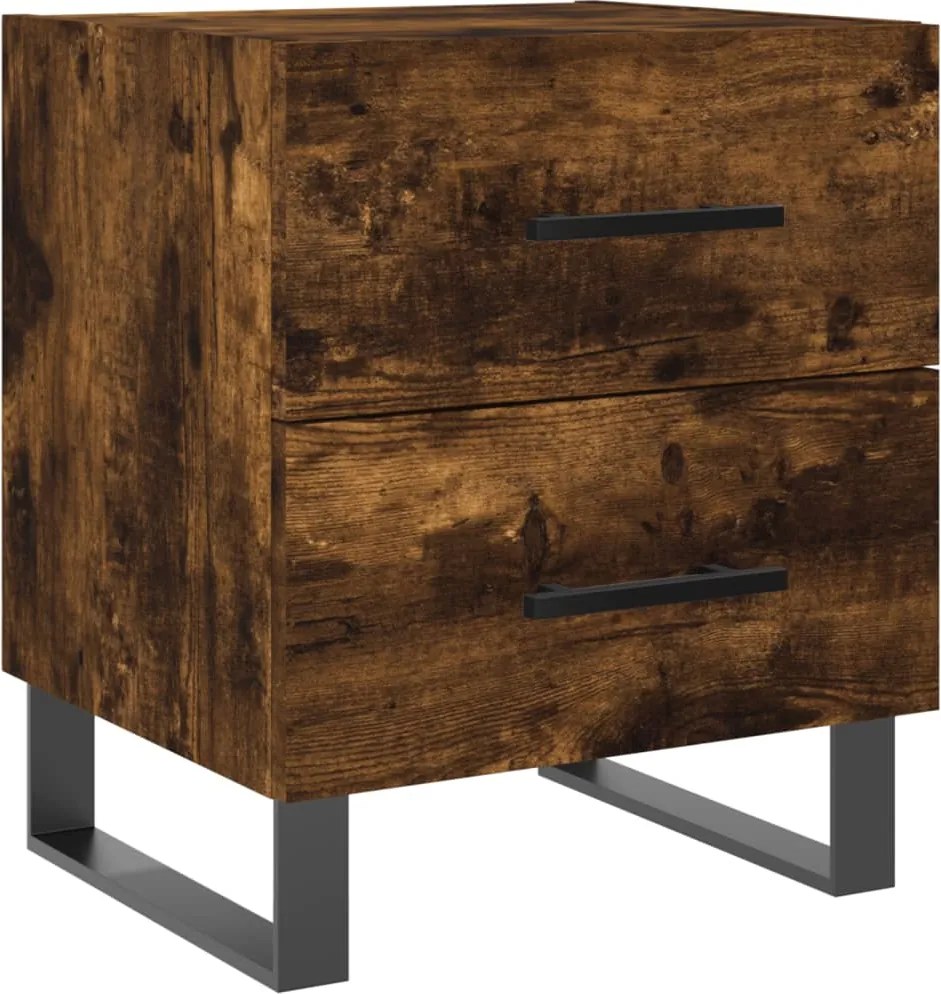 vidaXL Noptieră, stejar fumuriu, 40x35x47,5 cm, lemn compozit