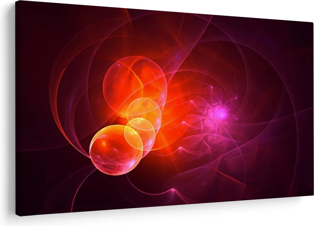 Tabloul modern cu abstracțiune roz (90x60 cm)