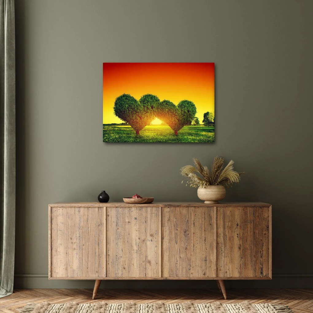 Tablou - Inima în coroanele copacilor (70x50 cm)