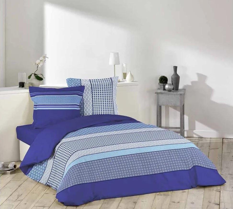 Lenjerie de pat albastră DAMARA BLUE 200 x 220 cm 220x200