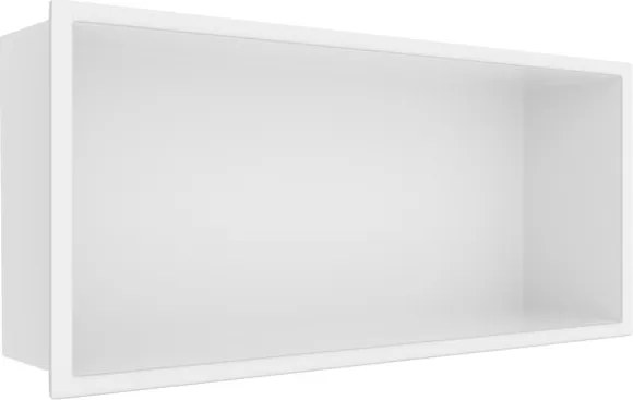 Raft incastrat dreptunghiular Balneo Wall-Box One cu rama 45x20x10 cm alb mat