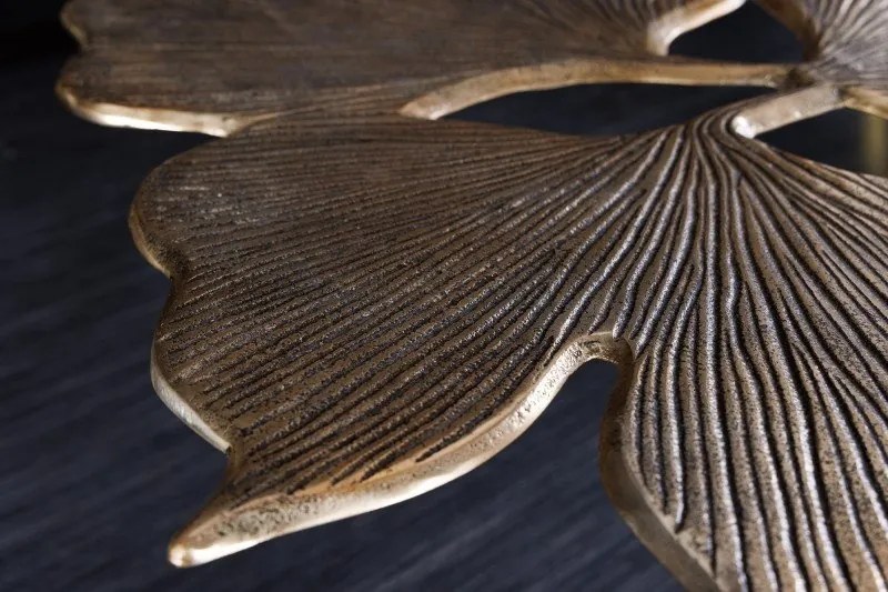 Masuta cu aspect deosebit Ginkgo Leafs 75cm, auriu