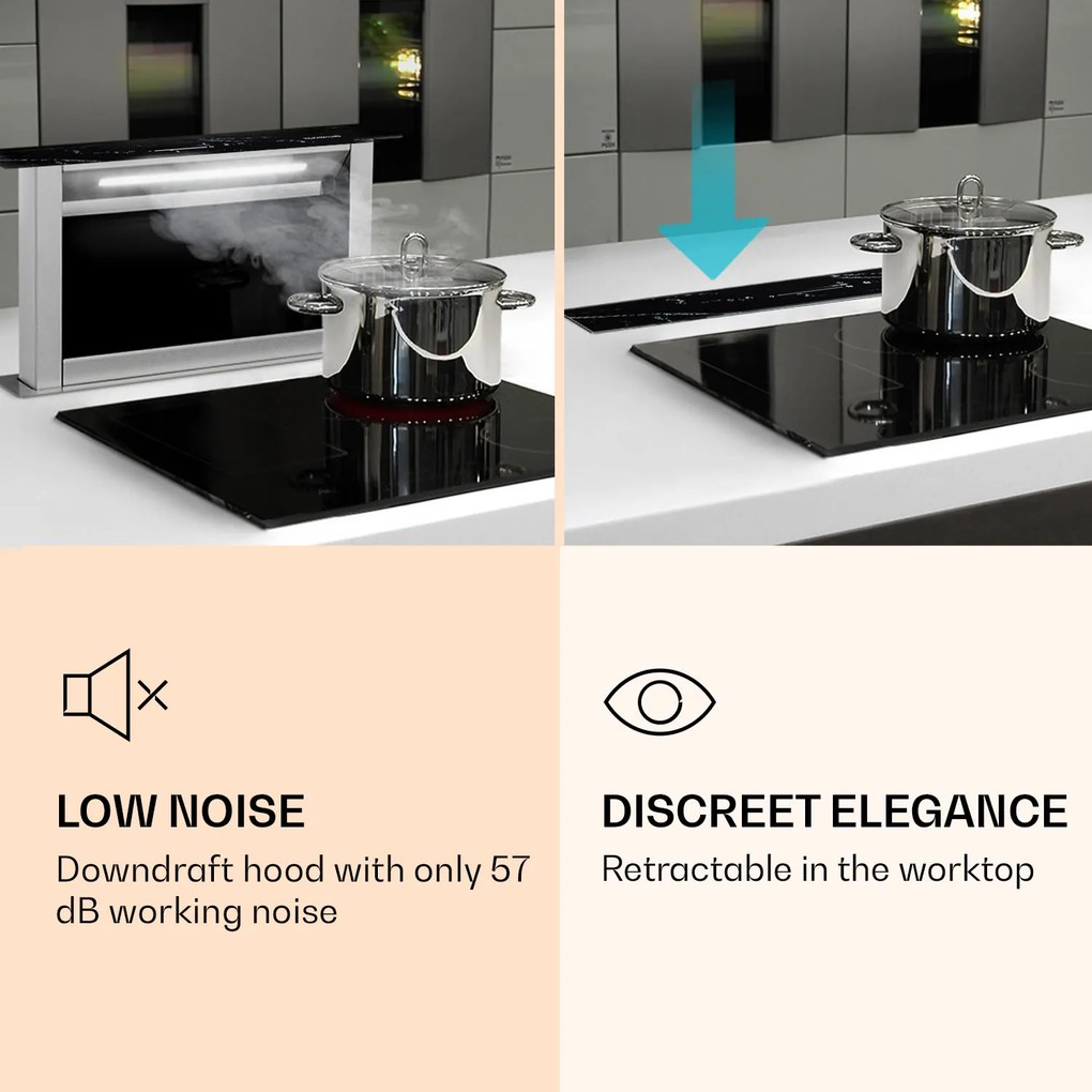 Klarstein Royal Flush Eco, hotă, 60 cm, 576 m³/h, A+