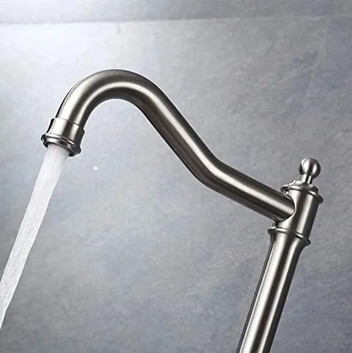 Baterie Bucătărie, Inox Satinat Model CF024 – Design Modern și Funcționalitate pentru Orice Bucătărie.