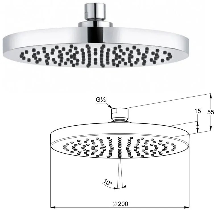 Set de dus, Kludi, Bozz, 7 in 1, crom