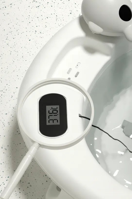 Cada de baie pliabilă pentru copii VAIANA PREMIUM cu pernă și suport - mai multe culori Gri