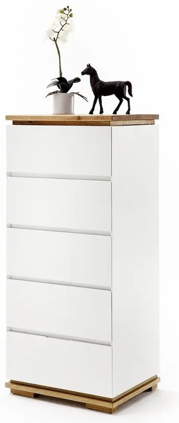 Comodă ARVI albă/stejar