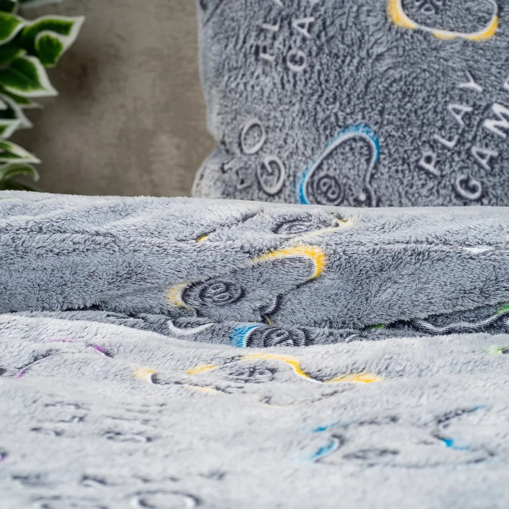 Lenjerie de pat luminoasă din microflanel 4Home Games, 140 x 200 cm, 70 x 90 cm