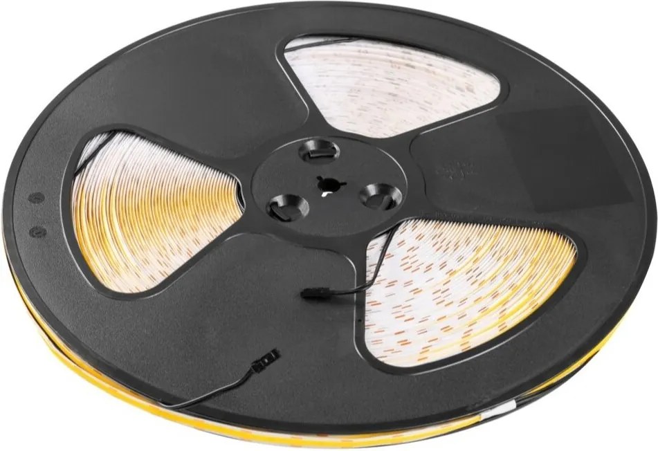 Bandă LED COB Gel Free GTV pentru mobilier, lumină caldă, 480 LED m, 660 lm m, 12V, IP20, 50 m 10 W/m, 12 V, LED Cob, 660 lm/m, Alb cald, 8 mm