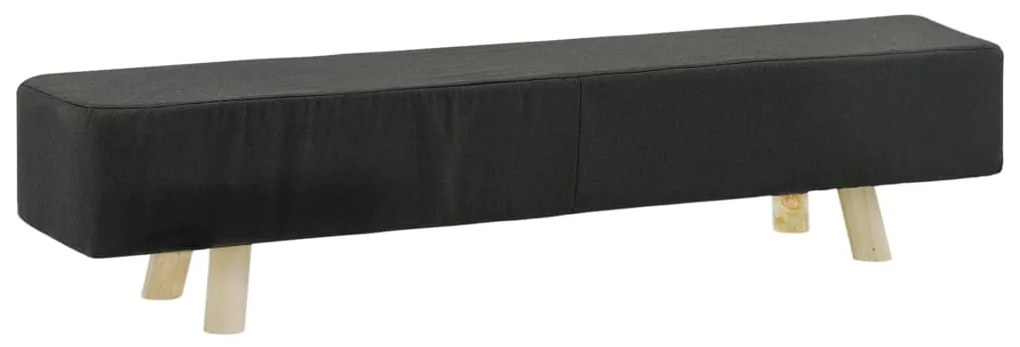 288046 vidaXL Taburet, gri, 120 x 28 x 26 cm, material textil