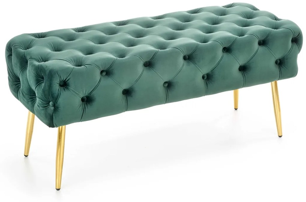 Banca tapitata Athena – Verde/Gold