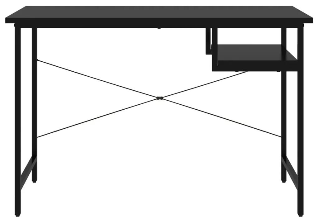 Birou de calculator, negru, 105x55x72 cm, MDF si metal Negru