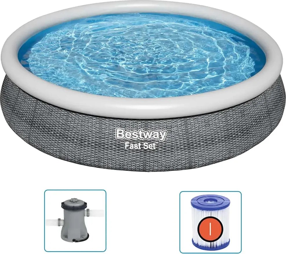 Bestway Set de piscină rotundă, 366x76 cm