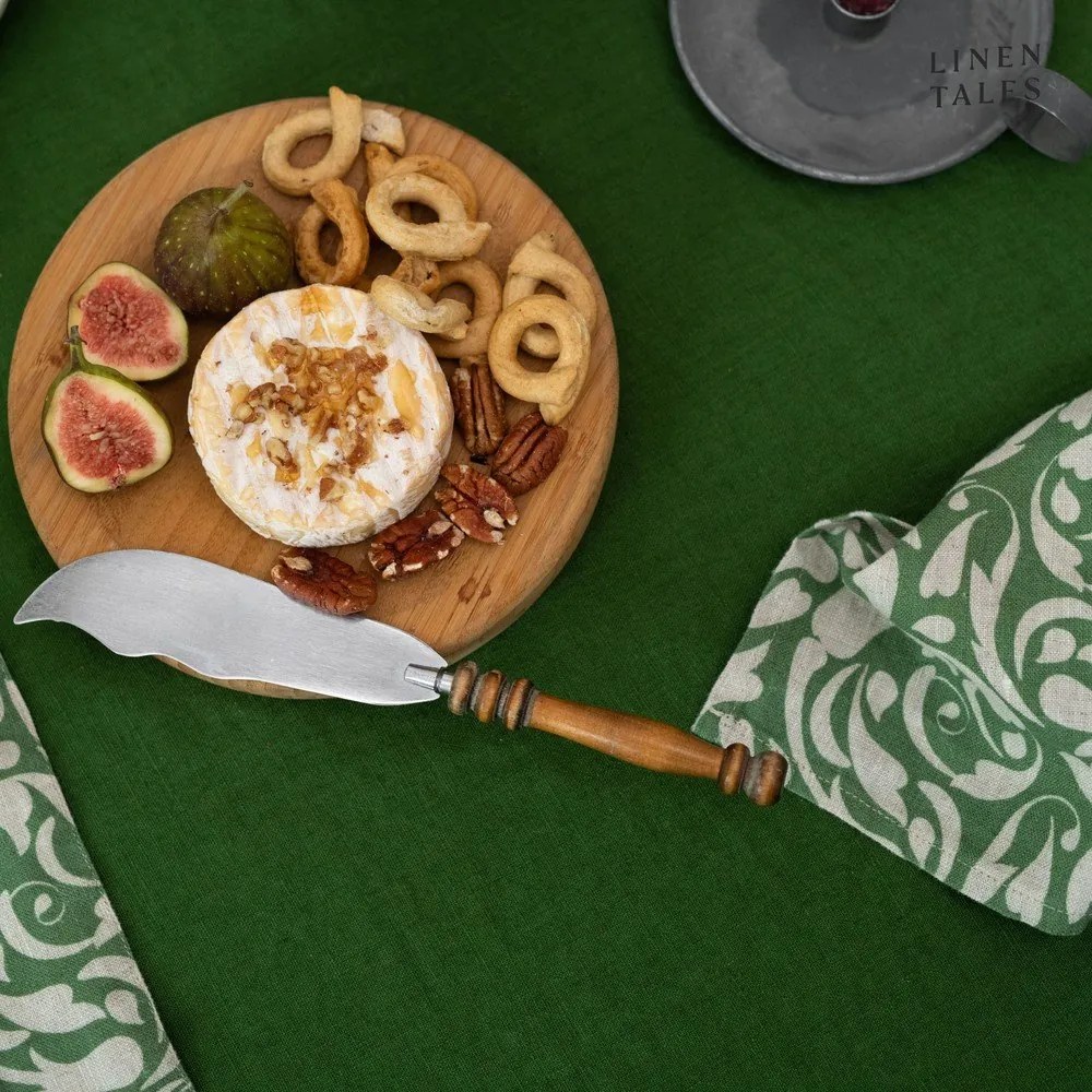 Față de masă din in 140x140 cm True Green – Linen Tales