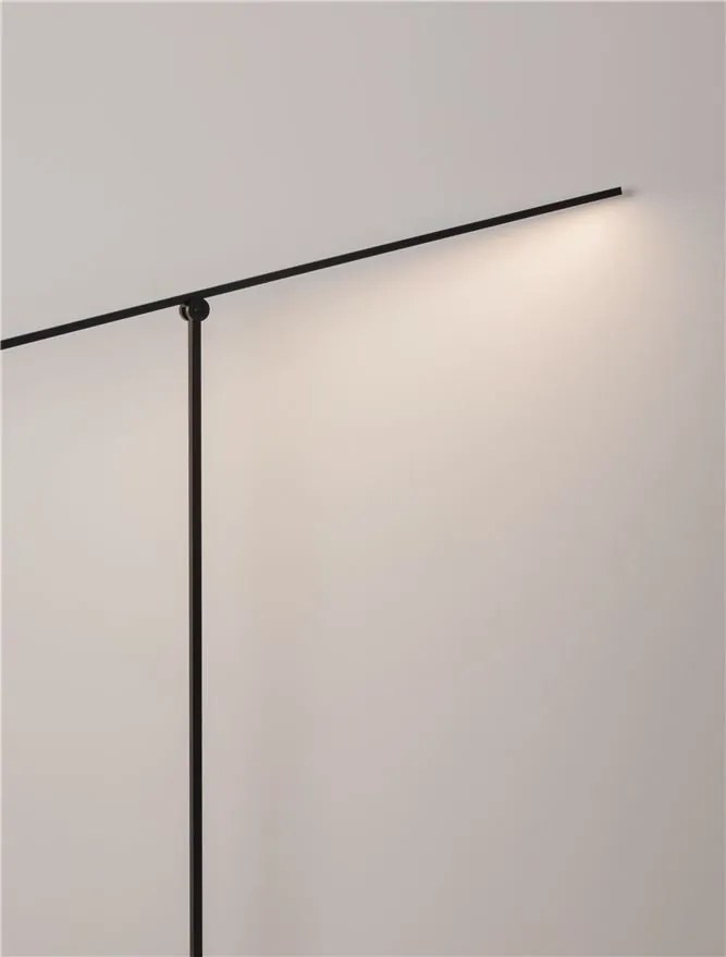 Lampa LED dimabila de podea directionabila TENSO negru