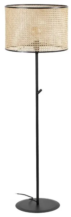 Lampadar / Lampa de podea moderna design natural MAMBO negru/ratan 64313-49