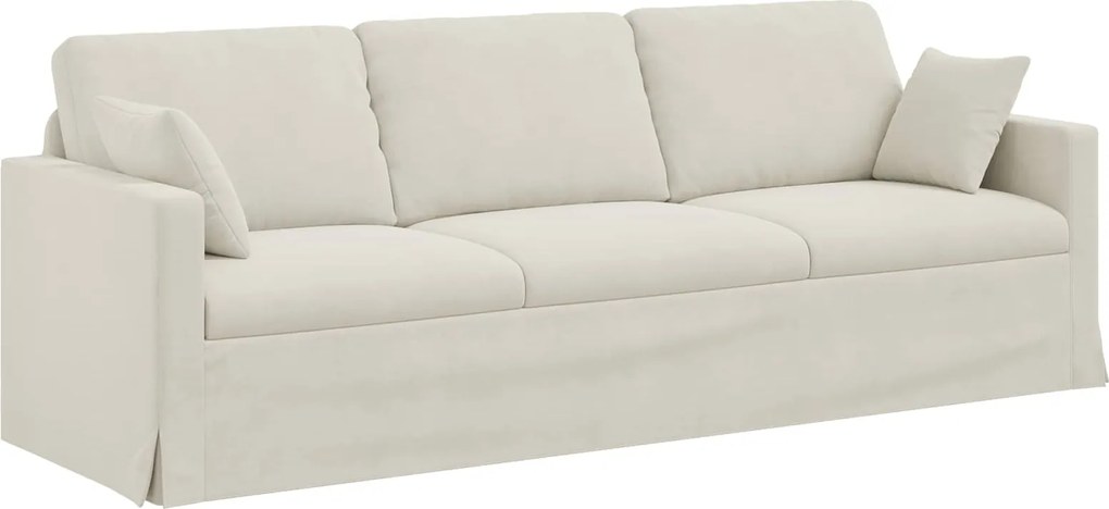 vidaXL Canapea Crem 228 x 78 x 80 cm Catifea