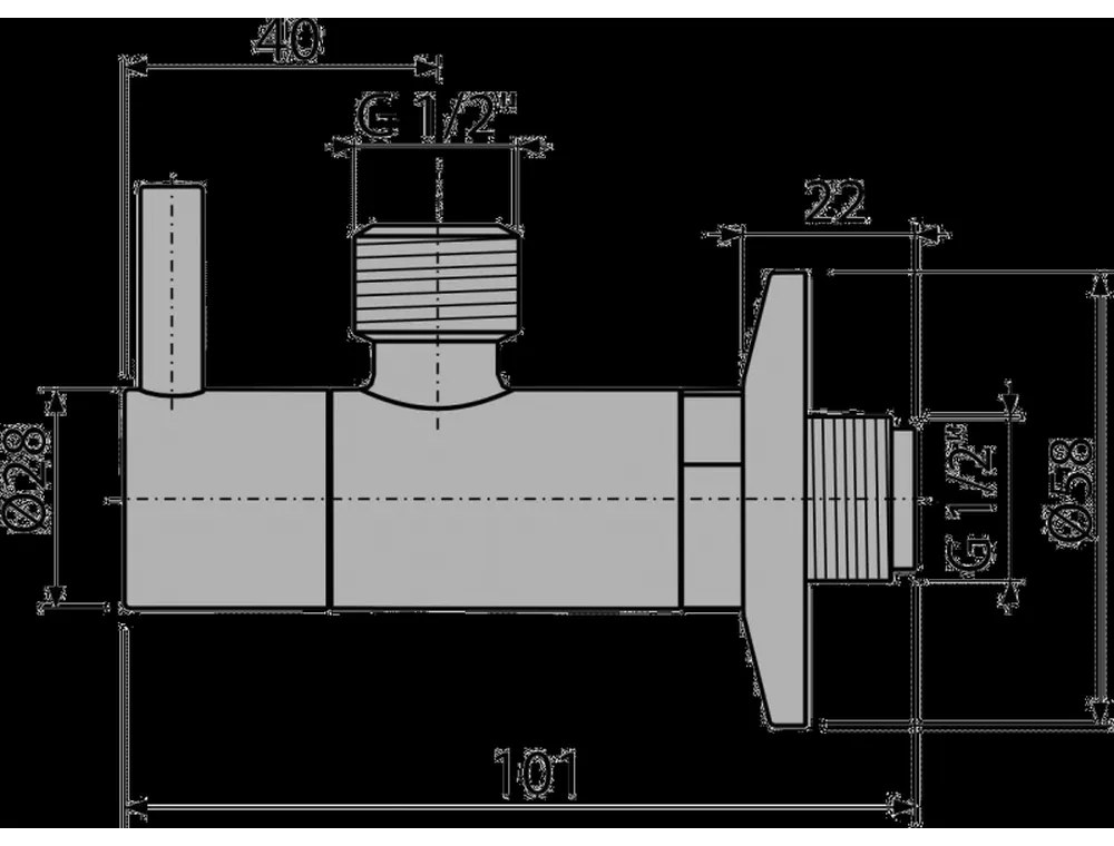 Robinet coltar rotund alb mat cu filtru 1 2  Ã 1 2   Alcadrain ARV003B Alb mat