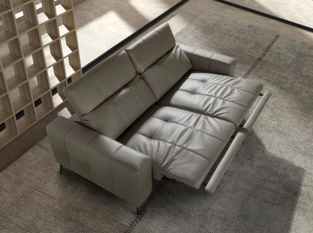 Canapea 3 locuri design italian, Functia Relax, Cowhide gri